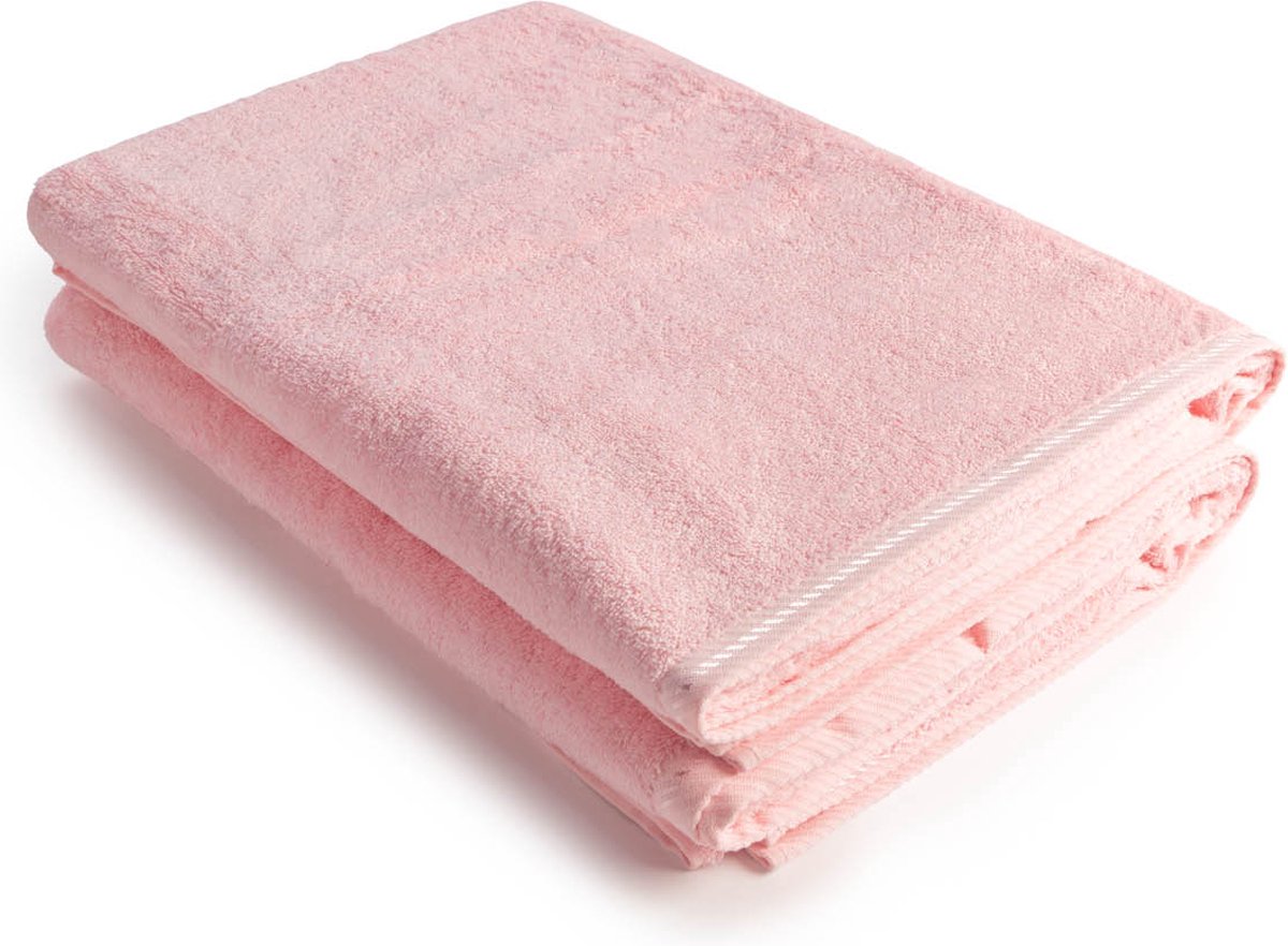 ARTG® Towelzz - AR036 - Douche - Badhanddoek - 100% katoen - 70 x 140 cm - Lichtroze - Light Pink - Set 2 stuks