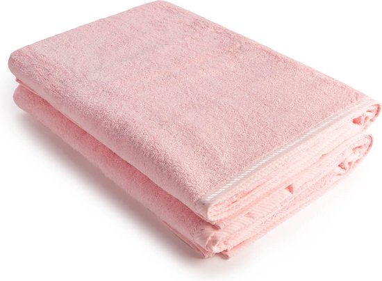 ARTG® Towelzz - AR036 - Douche - Badhanddoek - 100% katoen - 70 x 140 cm - Lichtroze - Light Pink - Set 2 stuks