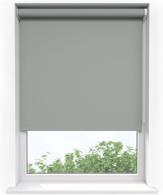 Sunsta Rolgordijn Verduisterend Licht Grijs - 120 x 250 cm - inkortbaar -  blackout | bol.com