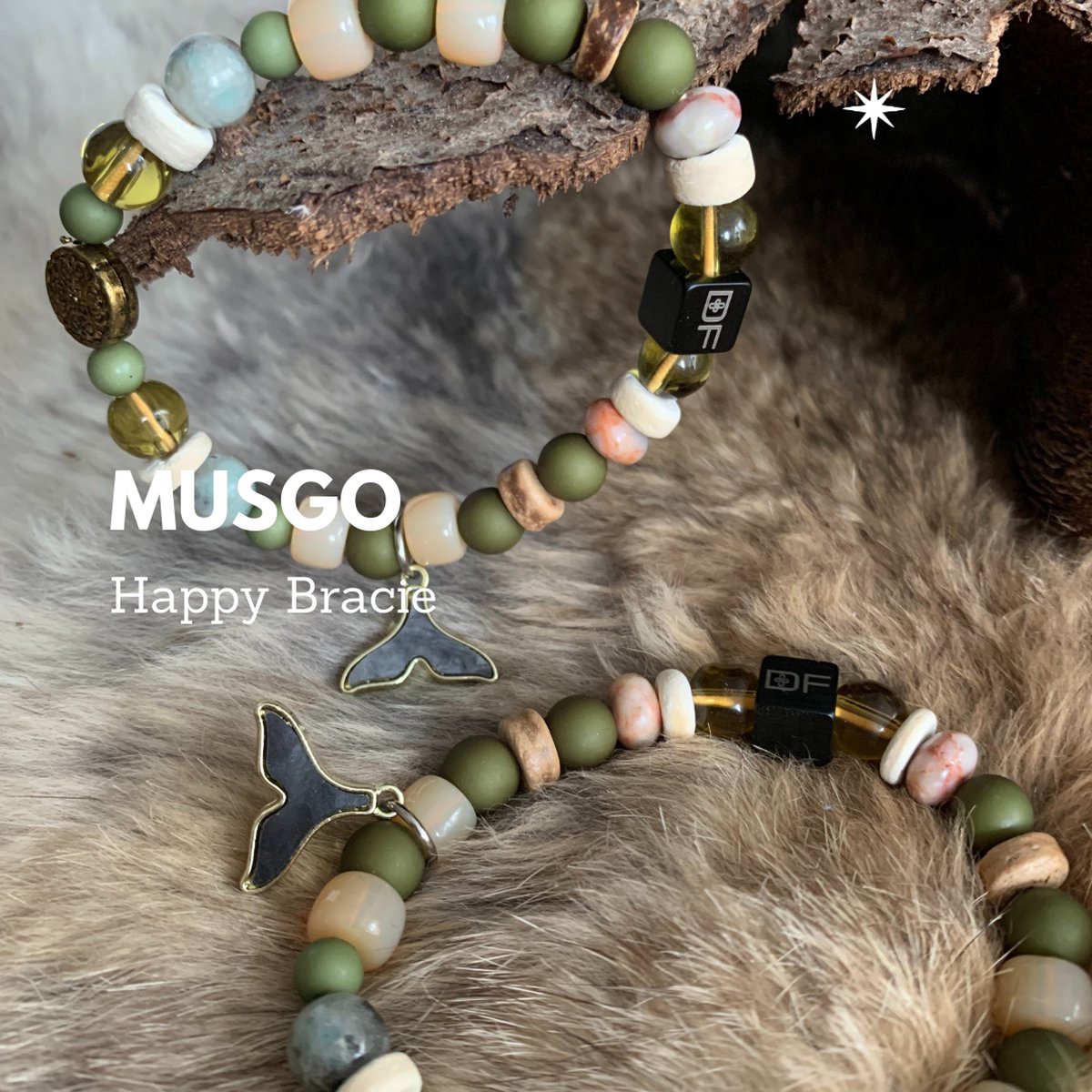Happy Bracie Musgo Armband | Vrouw | Cadeau | voor Haar | Luxe | Natuur | Jade | Chique | mosgroen