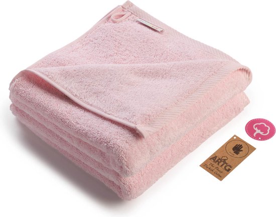 ARTG® Towelzz - AR035 - Handdoekset - 100% Katoen - 50 x 100 cm - Lichtroze - Light Pink - Set 5 stuks