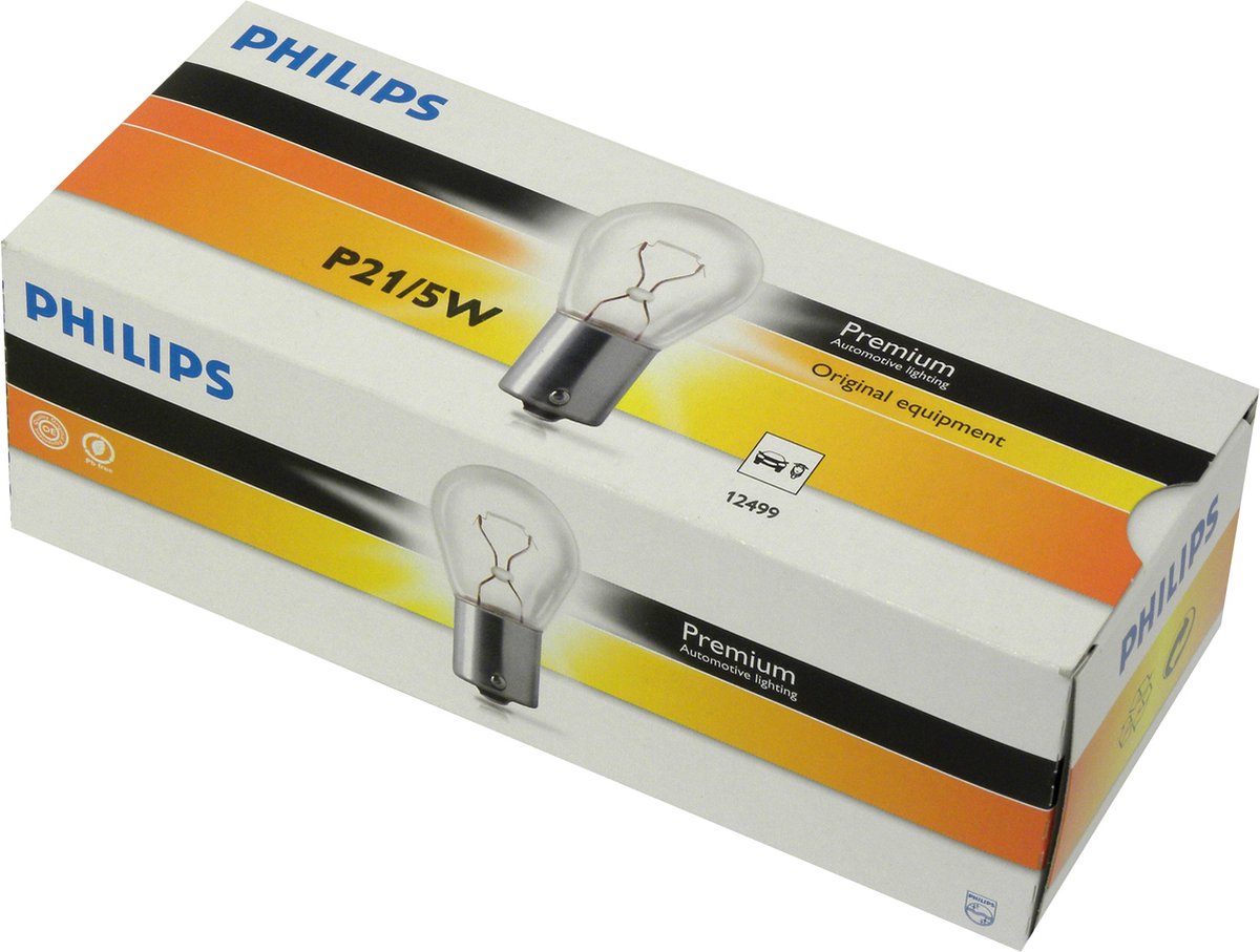 Philips Reservelampen Auto P21/5w Transparant 10 Stuks