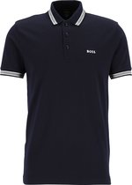 HUGO BOSS Paddy regular fit polo - heren polo korte mouw - donkerblauw (contrast) - Maat: XL