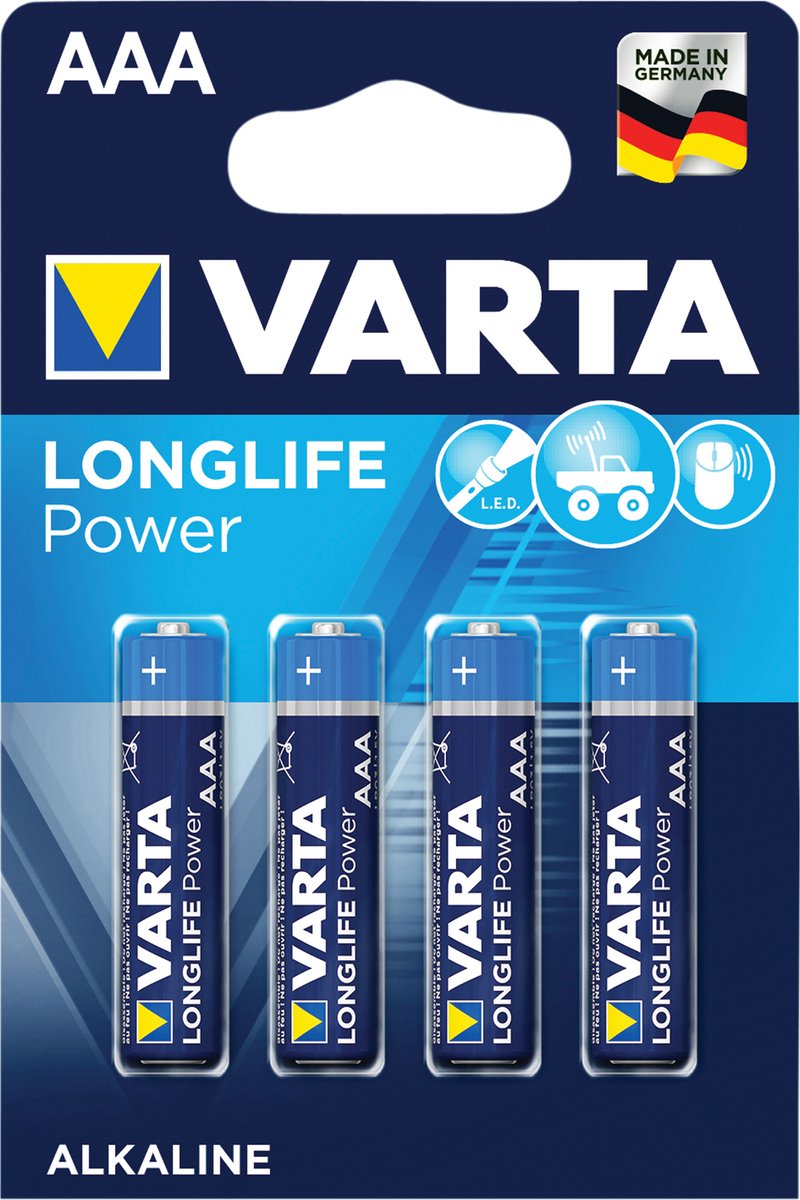 VARTA LongLife Power Alkaline AAA mini penlite 4x