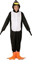 Widmann - Pinguin Kostuum - Pinguin Peter - Jongen - Zwart - Maat 128 - Carnavalskleding - Verkleedkleding