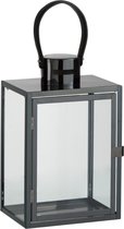Lantaarn Zwart Metaal Glas 44 cm