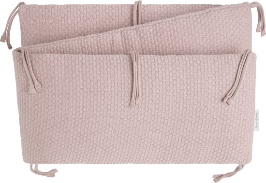 Foto: Baby s only gebreide bedbumper bedomrander bedomranding baby boxbumper parkomrander sky oud roze 180x30 cm