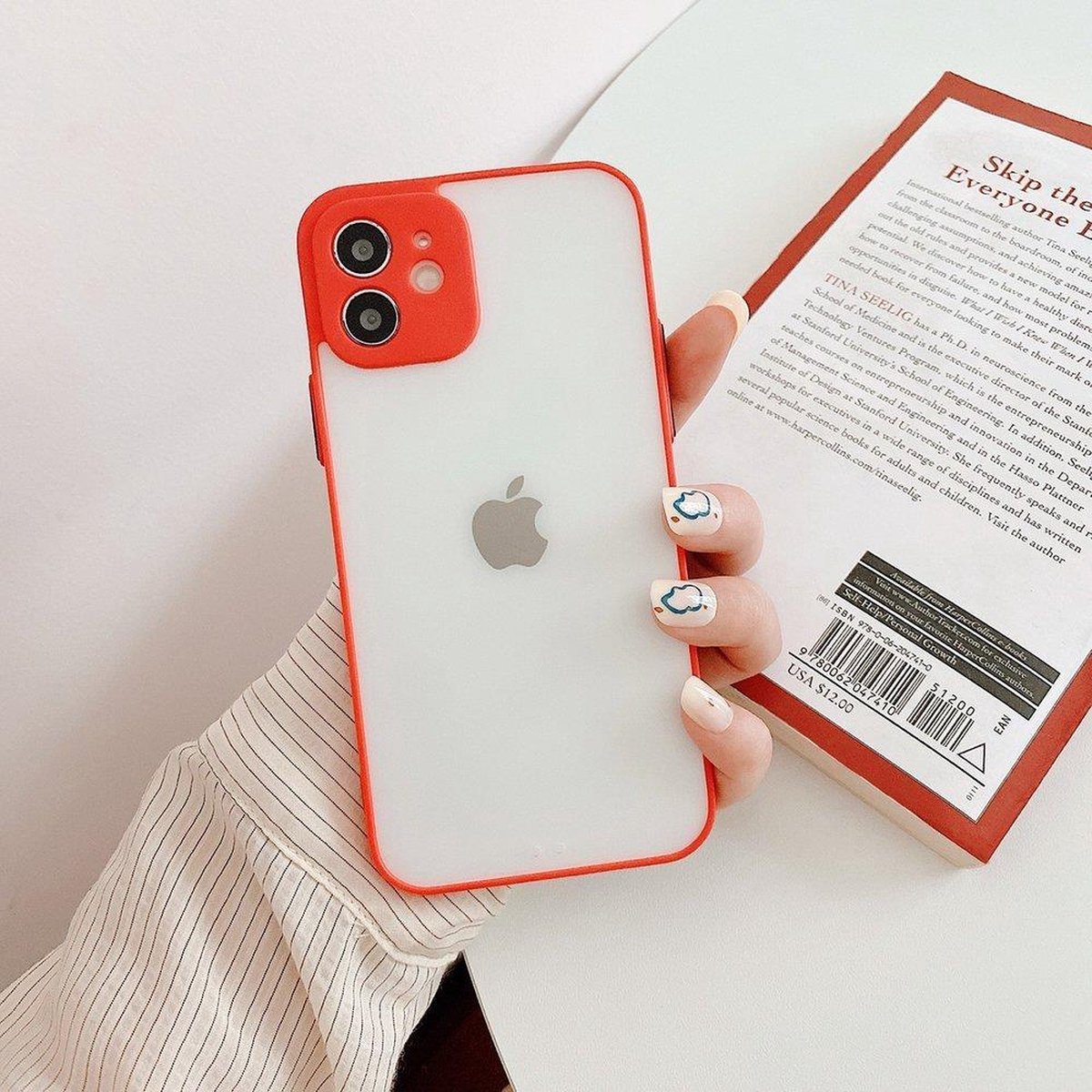 Milky silicone flexibele translucent case geschikt voor Samsung Galaxy A32 5G rood
