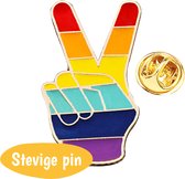 Pride Broche - Regenboog - LGBTQ+ - Peace - Pin Speld - 1 Stuk