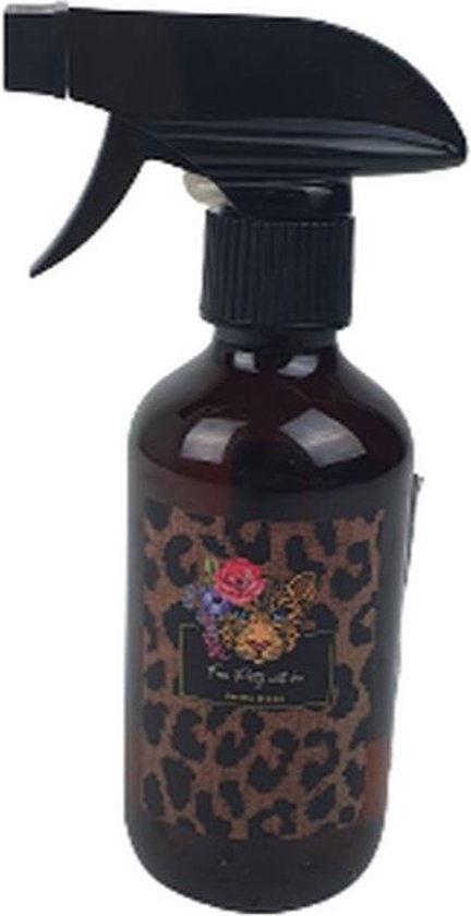 Huisparfum panter design VANILLA DREAM - Zwart / Multicolor - Kunststof / Huisparfum - 200 ml - Huisspray - Kamerparfum - Parfum