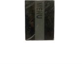 menukaart houder grijs zwart 18,5x25,5 cm