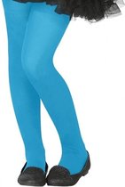 Neon blauwe verkleed panty voor kinderen