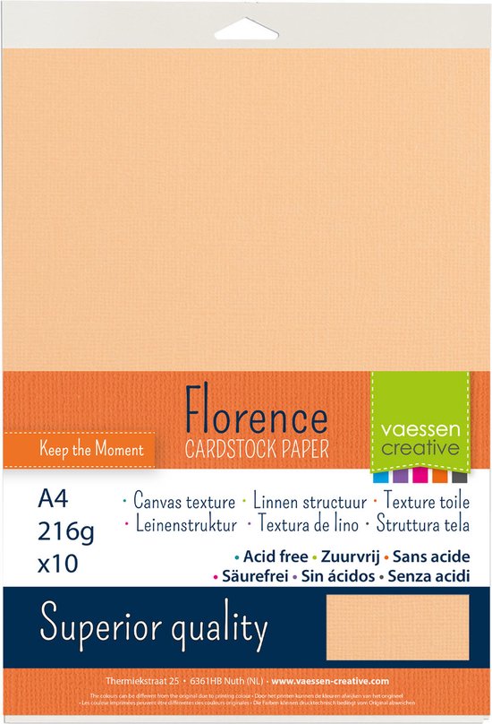 Florence Cardstock Papier Texture A4 Sorbet