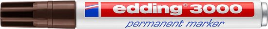 Edding 3000 permanente marker, donkerbruin.