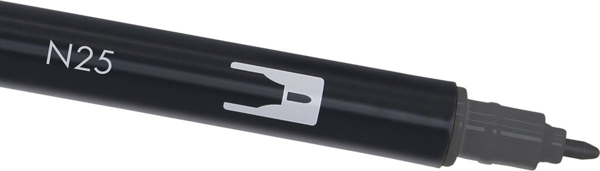 Tombow Brush pen - ABT N25 - Dual Brushpen - Zwart - Lamp Black — afbeelding 3