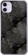 iPhone 11 hoesje - Marmer - Glitter - Goud - Zwart - Patronen - Siliconen Telefoonhoesje