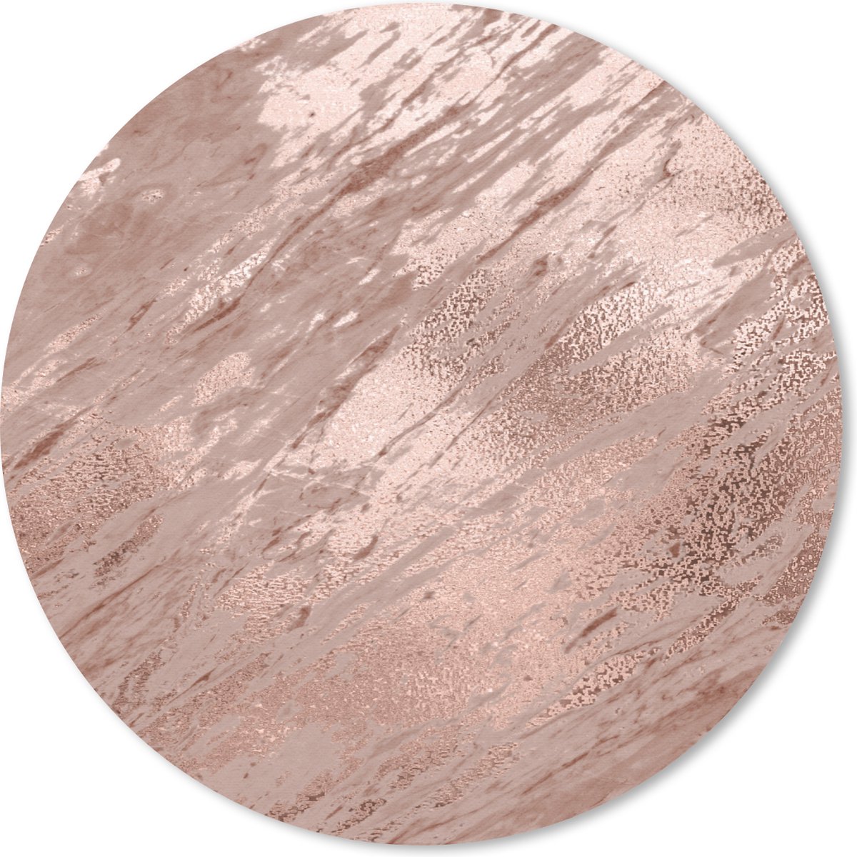 Muismat rond 50x50 cm - Mousepad Marmer - Patronen - Roze - Ronde muismatten