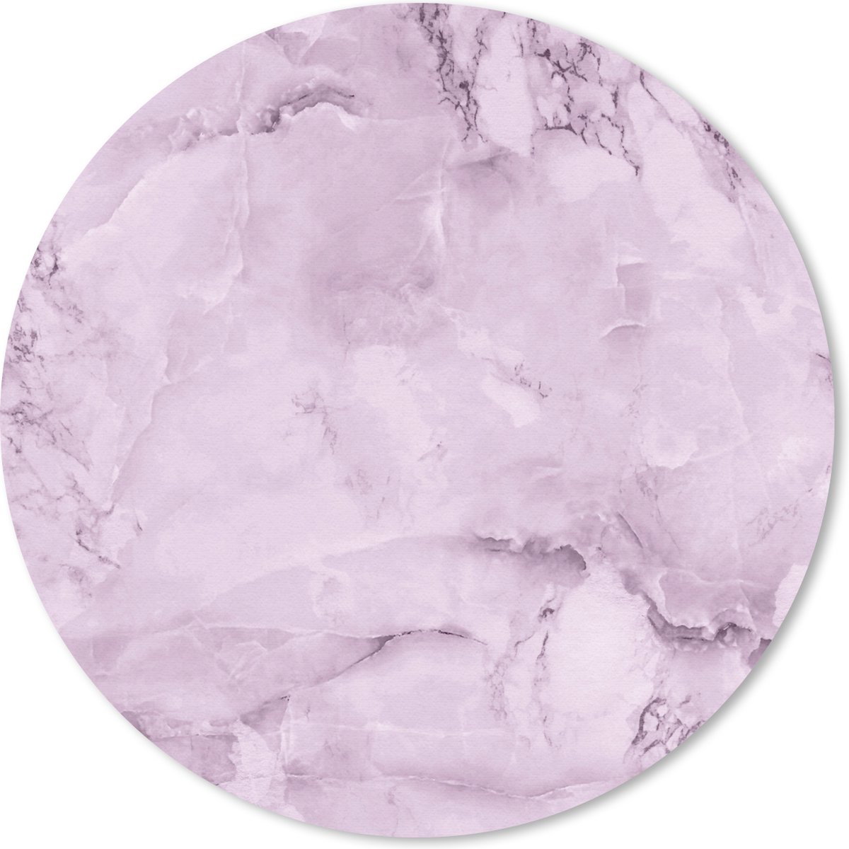 Muismat rond 20x20 cm - Mousepad Marmer - Plamuur - Roze - Ronde muismatten