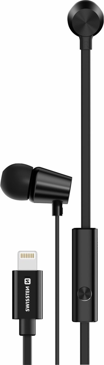 Swissten YS500 In-Ear Bluetooth Oordopjes - Lightning aansluiting - Zwart