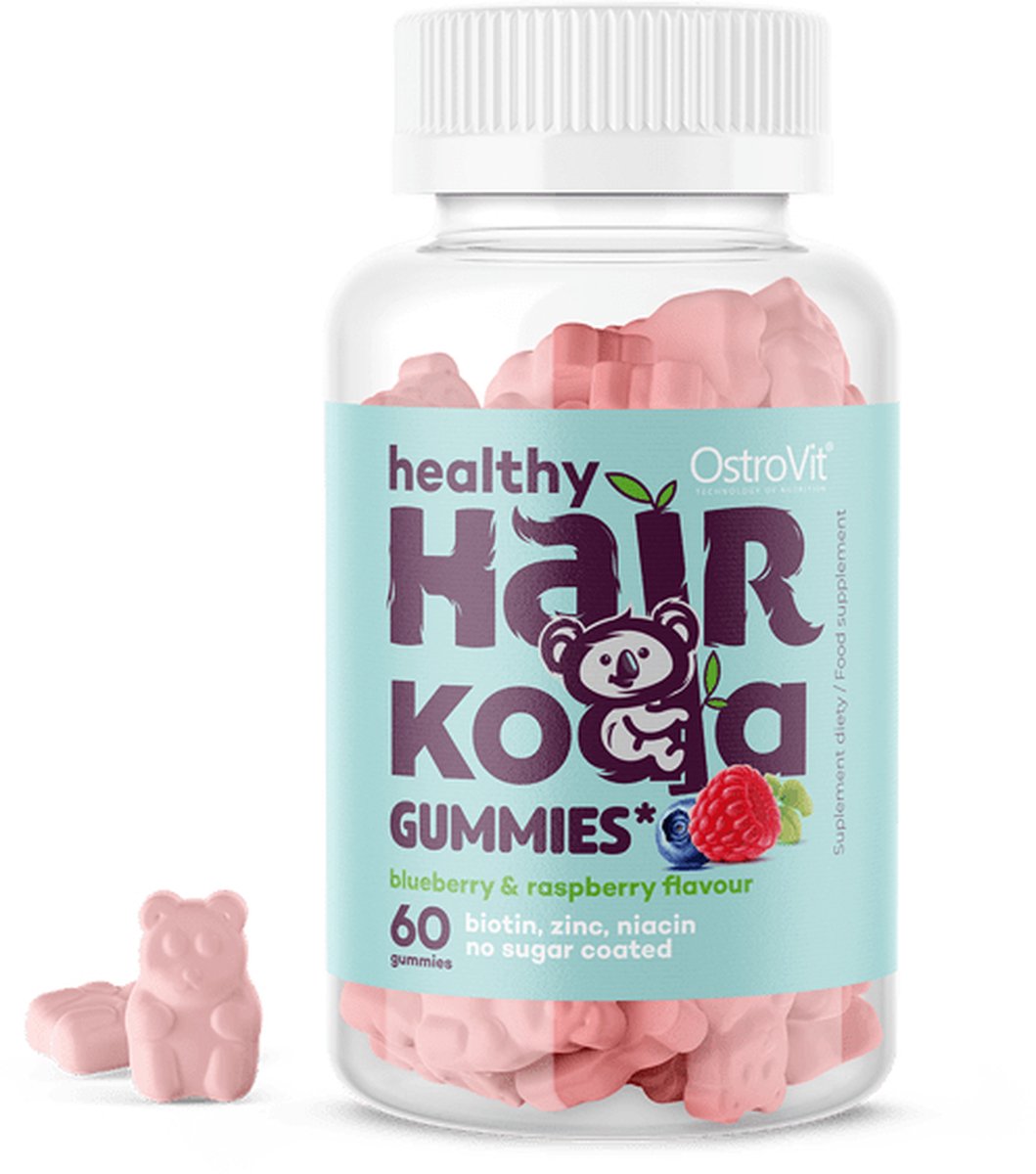 Vitaminen - Healthy Hair Koala - 60 Gummies - OstroVit + Pillendoos