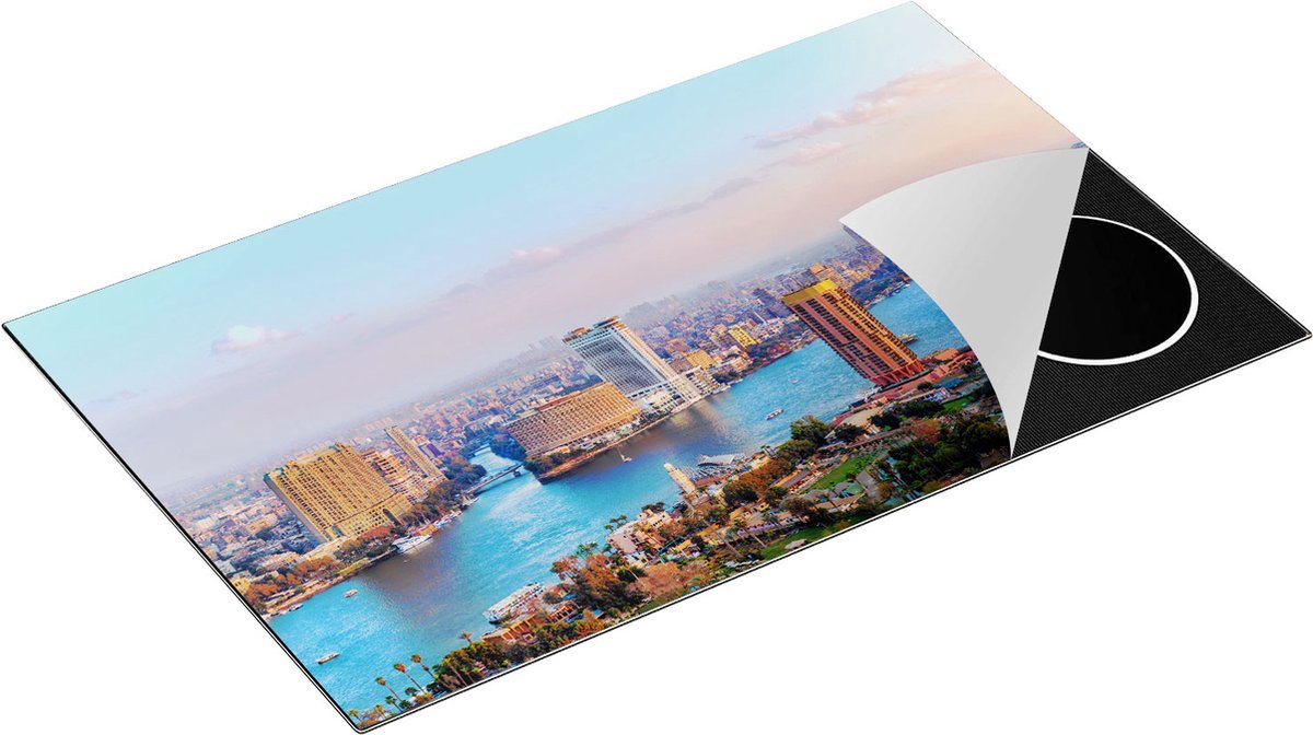 Chefcare Inductie Beschermer De Nijl Rivier in Cairo, Egypte - 85x50 cm - Afdekplaat Inductie - Kookplaat Beschermer - Inductie Mat