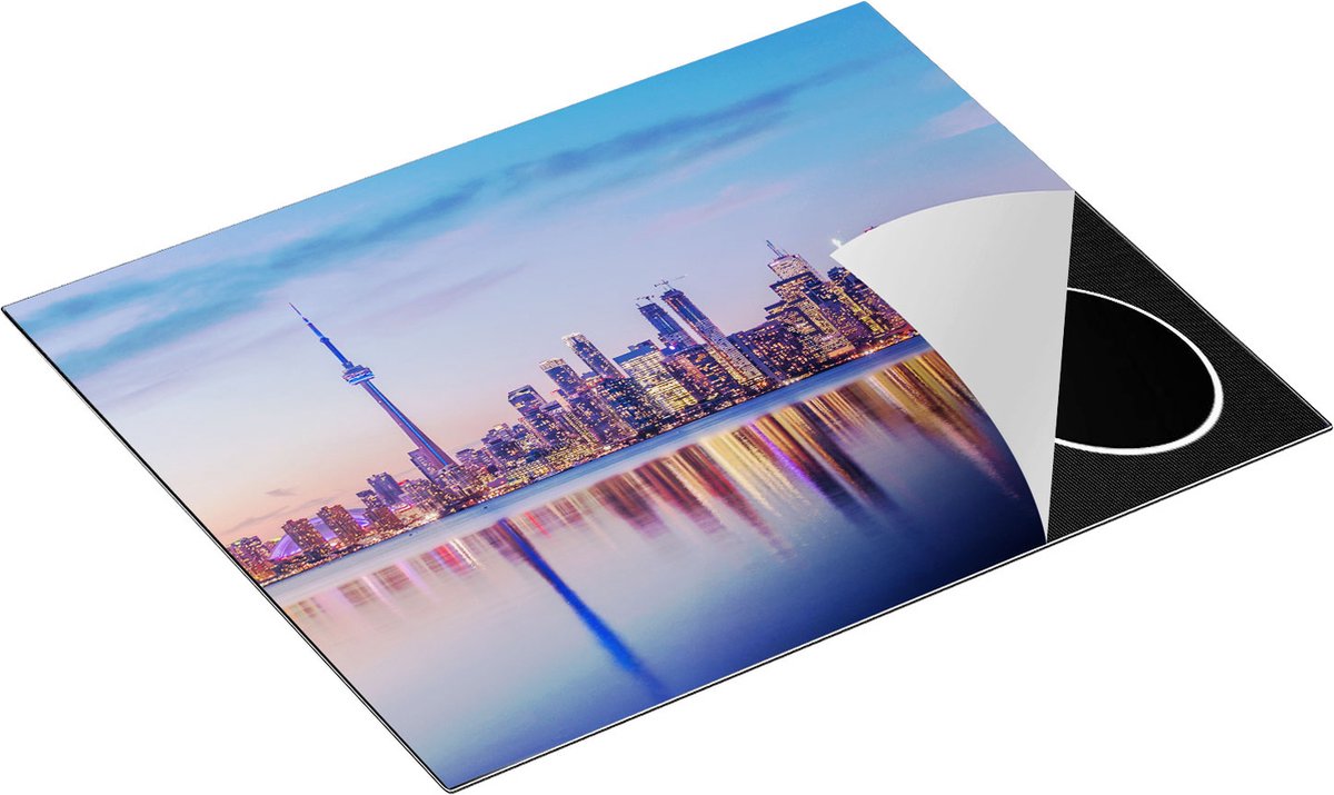 Chefcare Inductie Beschermer Toronto Skyline in Canada - 65x50 cm - Afdekplaat Inductie - Kookplaat Beschermer - Inductie Mat