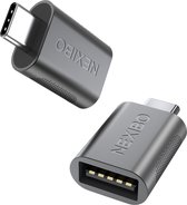 Nexibo 2x USB-C naar USB-A Adapter - USB-C to USB-A - USB 3.1 - 10Gbps - Space Grey