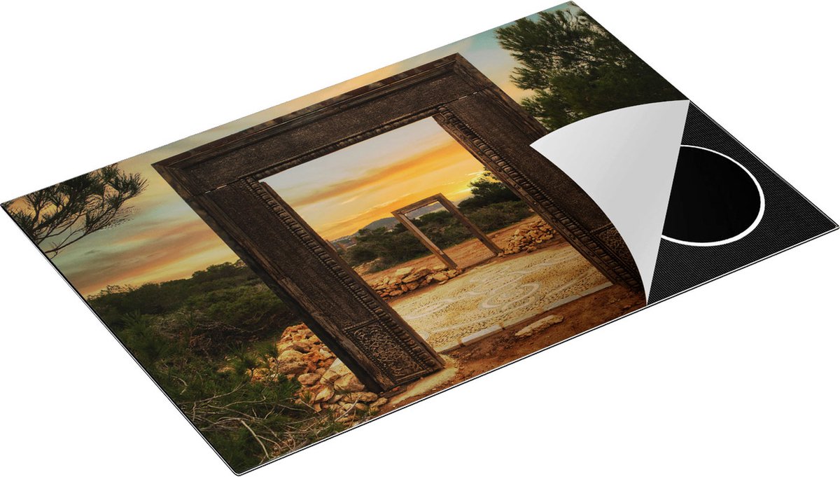 Chefcare Inductie Beschermer Cale Llentia Deur Opening in Ibiza - 78x52 cm - Afdekplaat Inductie - Kookplaat Beschermer - Inductie Mat