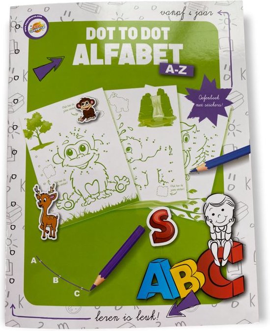 Afbeelding van het spel Toy Universe - Dot to dot letters van het alfabet A-Z - leren is leuk - oefenboek - Sinterklaas - Kerst - Black Friday - Cadeau - Kadootje voor kinderen - Vanaf 4 jaar en ouder