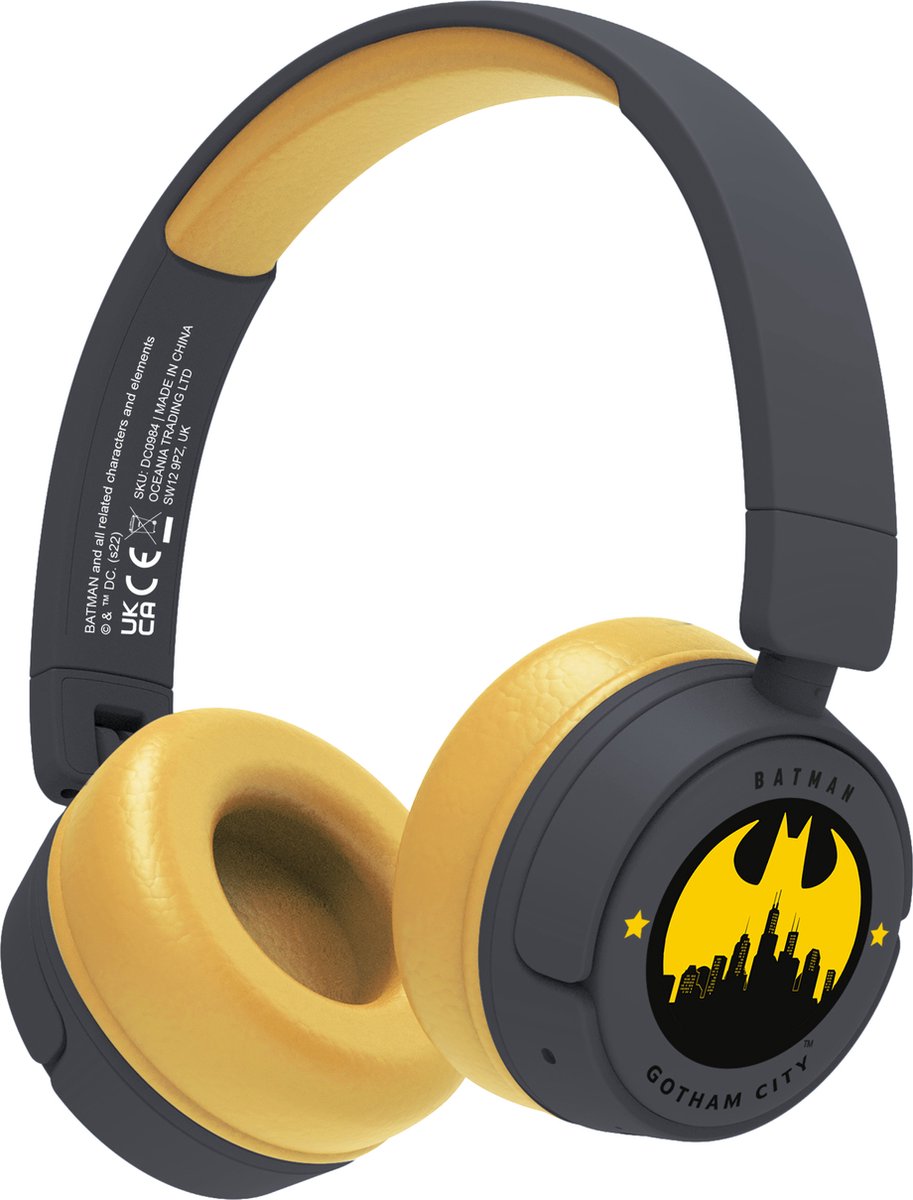 Batman - draadloze junior koptelefoon - met volumebegrenzing - microfoon - lange batterijduur