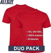 North 56°4 T-Shirts | Rood | 7XL | 2-Pack | Ronde Hals