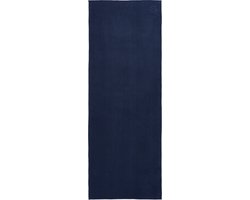 Manduka eQua Yogamat Handdoek Midnight / Donker Blauw (200x 67 cm) – Lichtgewicht, Super Absorberend en Sneldrogend extra Grip bij Klamme Handen en Voeten - Geschikt voor Bikram of Hot Yoga - Optimale Anti-Slip