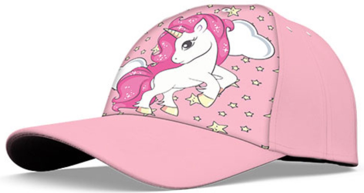 Trucker Pet voor meisjes - Eenhoorn Cap met Gaas - Kinderpet - Zomer Cap - Lichtroze