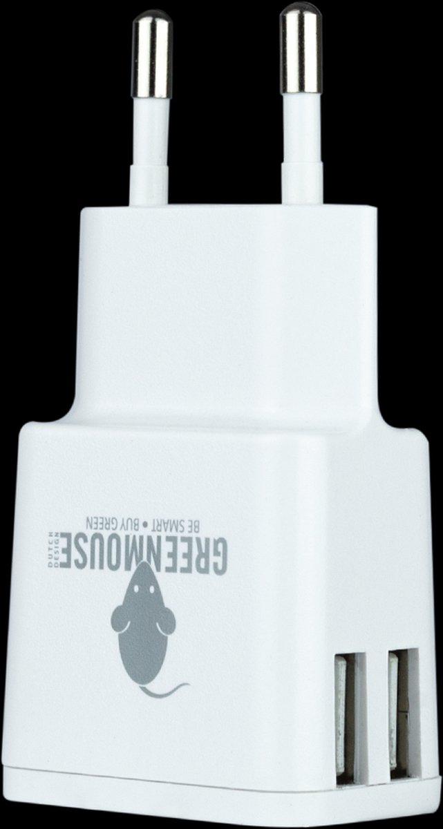 Green Mouse Dual USB Oplader - 220 Volt