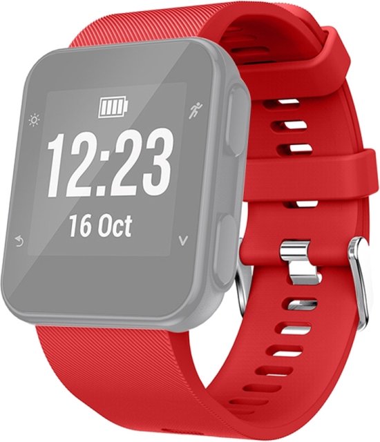 Siliconen bandje - geschikt voor Garmin Forerunner 30 / 35 - rood