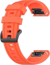 Bracelet en Siliconen (rouge corail), adapté pour Garmin Fenix 5S, Fenix 5S Plus, Fenix 6S, Fenix 6S Pro, Fenix 7S