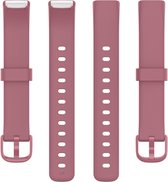 Siliconen bandje - geschikt voor Fitbit Luxe - maat M/L - donkerroze