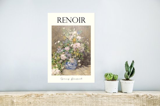Poster Schilderij - Renoir - Spring bouquet - 20x30 cm