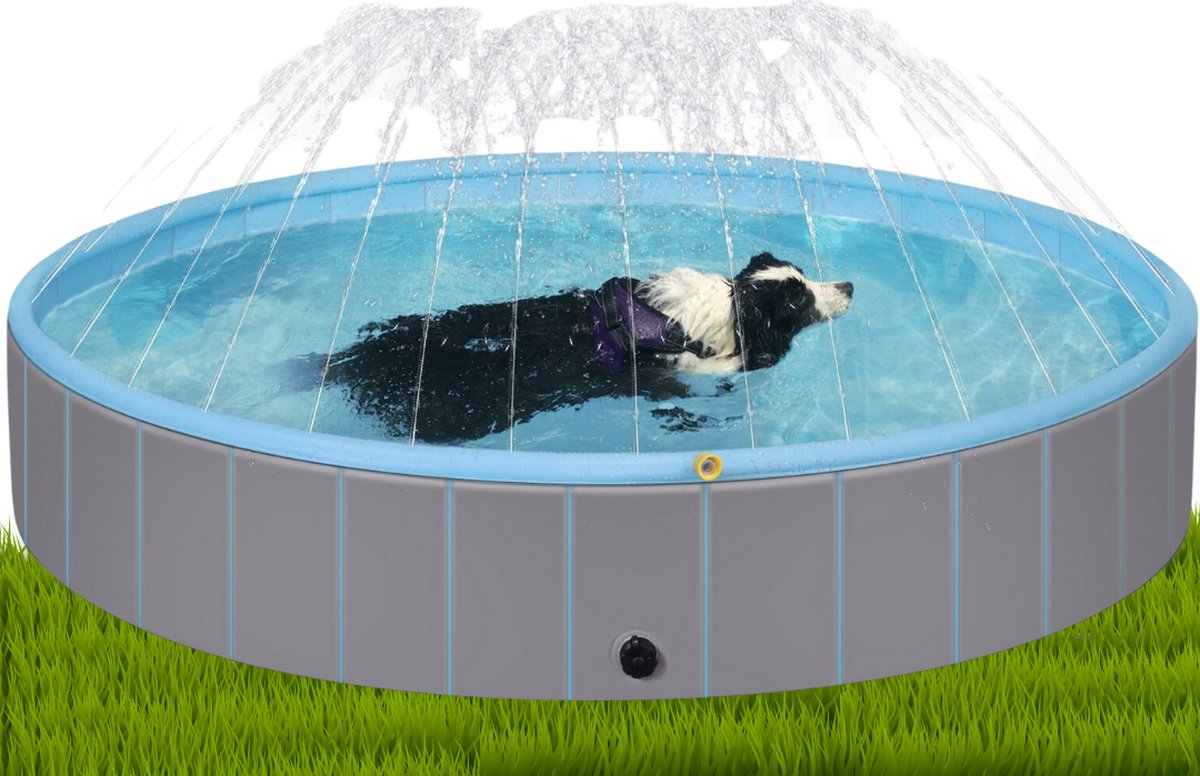 Yaheetech hondenzwembad kinderbadje badkuip waterbad voor honden 100 x 30 cm