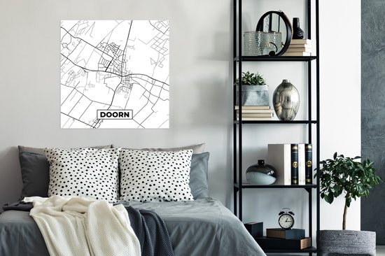 Poster Carte - Plan de la ville - Doorn - Carte - 75x75 cm