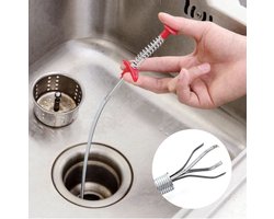 Verstopte Afvoerveer - 60 cm - Grijper - Onstopper, Onstoppingsveer - Slang - Spiraal - Afvoer Verstopt - Gootsteen Veer - Flexibel, Douche, Toilet, WC