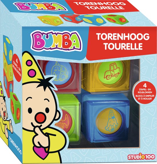 Bumba stapelblokken Torenhoog - 4 stapel- en rolblokken | bol.com