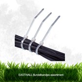 EASTWALL Kabelbinders Bundelbandjes in opbergkoker – Kabel organiser - Diverse maten Tie-wraps – Transparante kabelbinders – 450 stuks