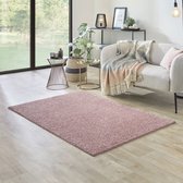 Carpet Studio Ohio Vloerkleed 115x170cm - Laagpolig Tapijt Woonkamer - Tapijt Slaapkamer - Kleed Roze
