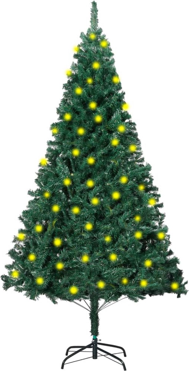 VidaLife Kunstkerstboom met LED's en dikke takken 150 cm groen