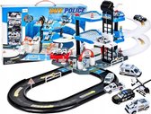 Ariko Politie Parkeer Garage  – Autogarage – Met Politie Auto Speelgoed - Helikopter