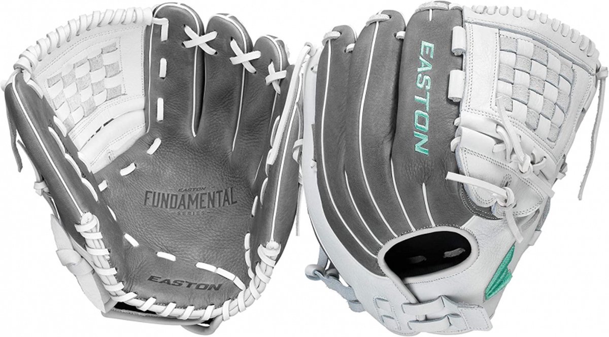 Easton - MLB - Softbal Handschoen - Fundamental - Fastpitch Softball Glove - Grijs/Wit - Volwassenen - 12,5 inch