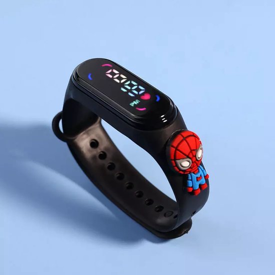 Spiderman Jongens Digitaal Horloge met PU Strap SPD4504, riem