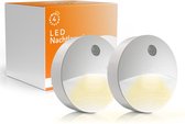 LED Nachtlampje 2 Stuks - Stopcontact - Nachtlampje Voor Kinderen, Baby & Volwassenen - Kinderkamer - Dimbaar Met Sensor