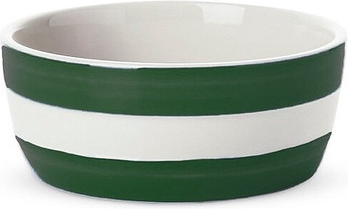 Cornishware Adder Green Dip Bowl- Dipschaal - groen wit strepen servies